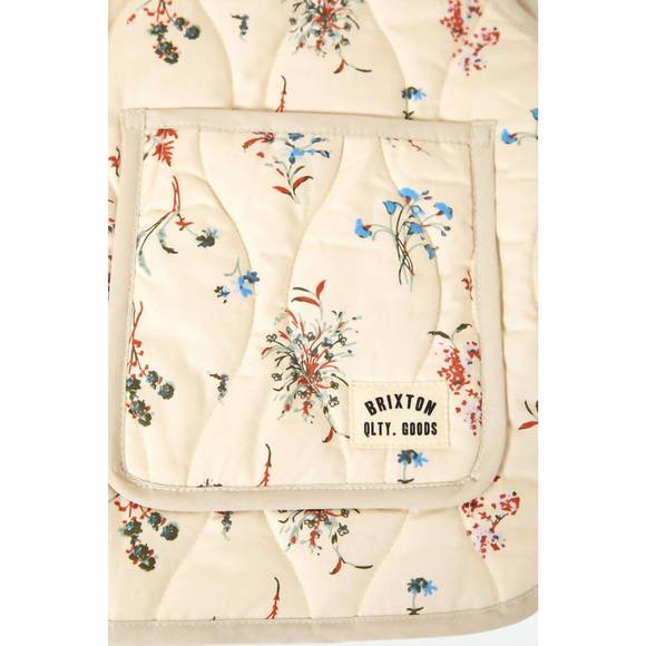 NEW BRIXTON field floral quilted vest in whitecap/ditsy floral - Picture 5 of 6